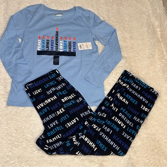 “Jammies for Families” Hanukkah pj set,knit top/fleece bottoms-adult size M-NEW - Picture 4 of 14